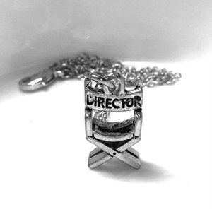 Miniature Director Chair Movie Film Cinema Seat Gift Charm Necklace